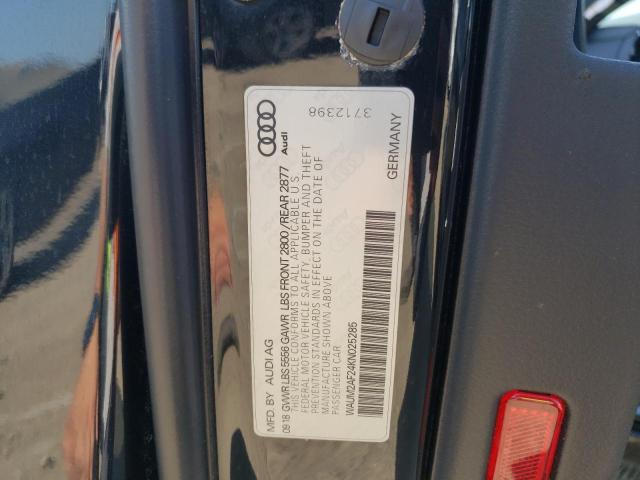 WAUM2AF24KN025285 - 2019 AUDI A6 PRESTIGE შავი ფოტო 12