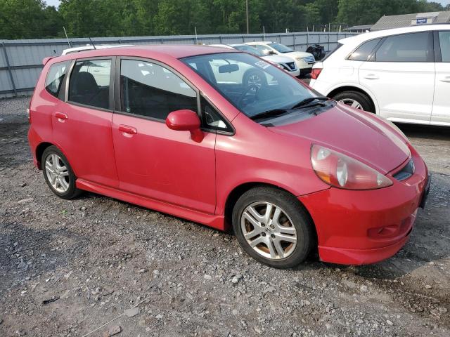 JHMGD386X7S058126 - 2007 HONDA FIT S RED photo 4