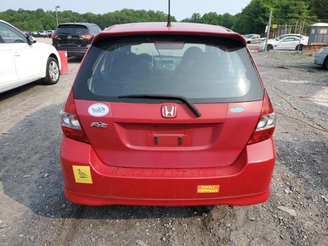 JHMGD386X7S058126 - 2007 HONDA FIT S RED photo 6