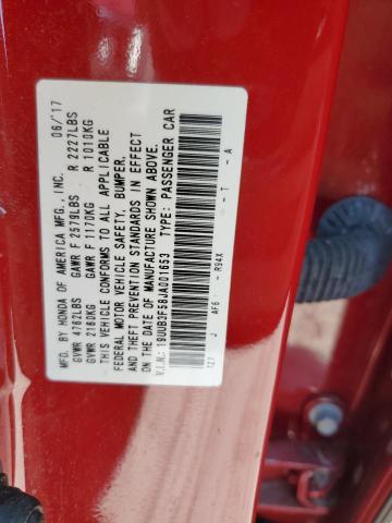 19UUB3F58JA001653 - 2018 ACURA TLX TECH RED photo 12