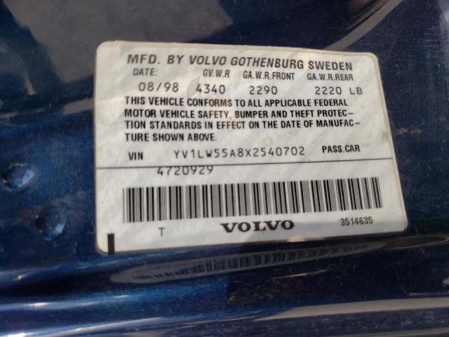 YV1LW55A8X2540702 - 1999 VOLVO V70 BLUE photo 12