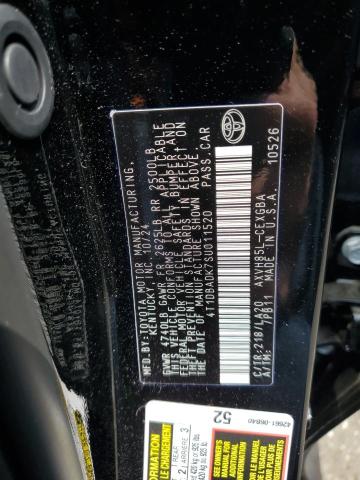 4T1DBADK7SU011520 - 2025 TOYOTA CAMRY XSE BLACK photo 12