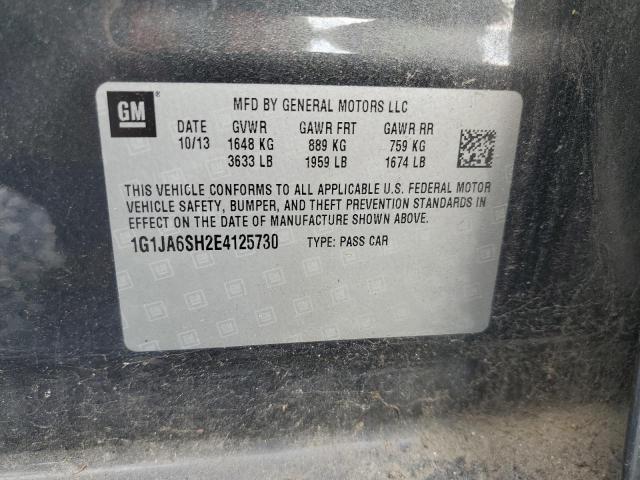1G1JA6SH2E4125730 - 2014 CHEVROLET SONIC LS GRAY photo 13