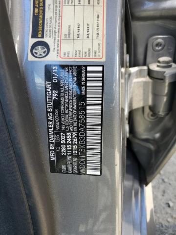 WDDHF5KB3DA758515 - 2013 MERCEDES-BENZ E 350 GRAY photo 12