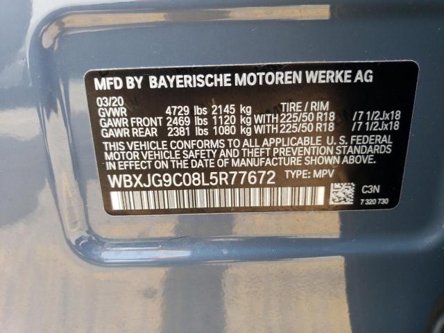 WBXJG9C08L5R77672 - 2020 BMW X1 XDRIVE28I BLUE photo 14