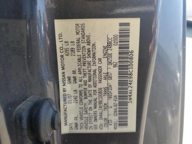 1N4AL24E98C100806 - 2008 NISSAN ALTIMA 2.5S GRAY photo 12