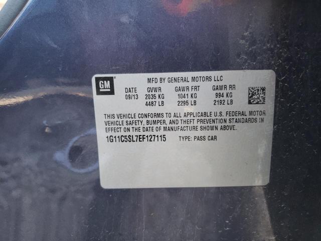 1G11C5SL7EF127115 - 2014 CHEVROLET MALIBU 1LT 蓝色 照片 13