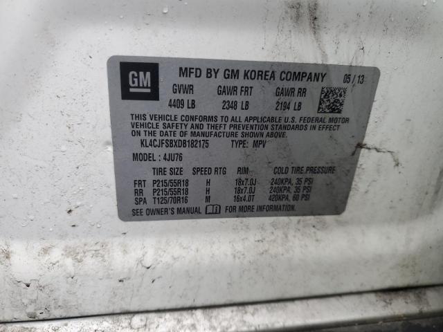 KL4CJFSBXDB182175 - 2013 BUICK ENCORE CONVENIENCE 白色 照片 13