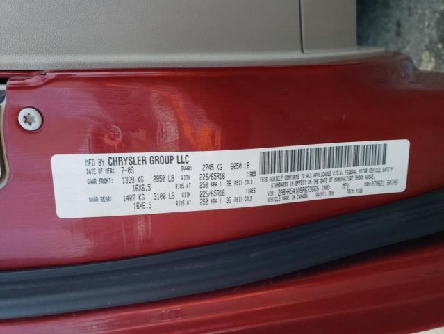 2A8HR54109R673665 - 2009 CHRYSLER TOWN & COU TOURING Qırmızı foto 12