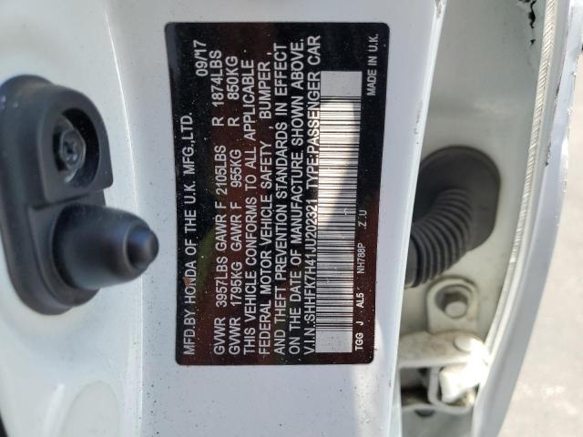 SHHFK7H41JU202321 - 2018 HONDA CIVIC SPORT 白色 照片 12