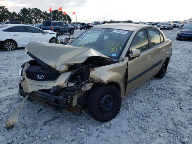 KNADE123176239366 - 2007 KIA RIO BASE GOLD photo 2