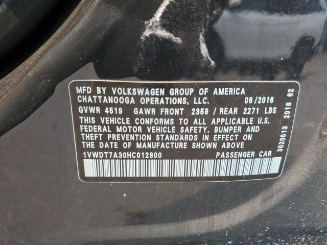 1VWDT7A30HC012800 - 2017 VOLKSWAGEN PASSAT R-LINE Boz foto 12