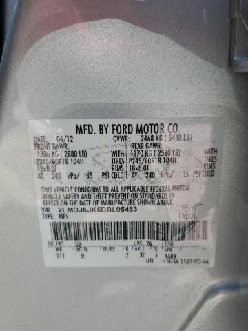 2LMDJ6JK5DBL05483 - 2013 LINCOLN MKX Gümüş foto 13