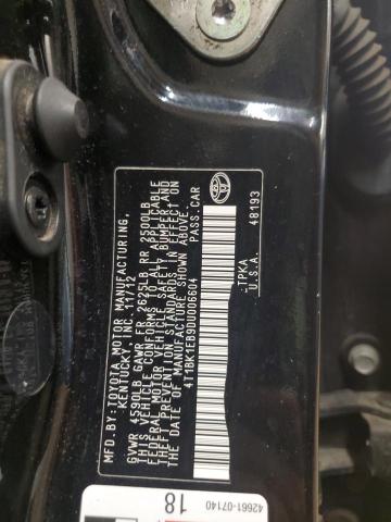 4T1BK1EB9DU006604 - 2013 TOYOTA AVALON BASE BLACK photo 12