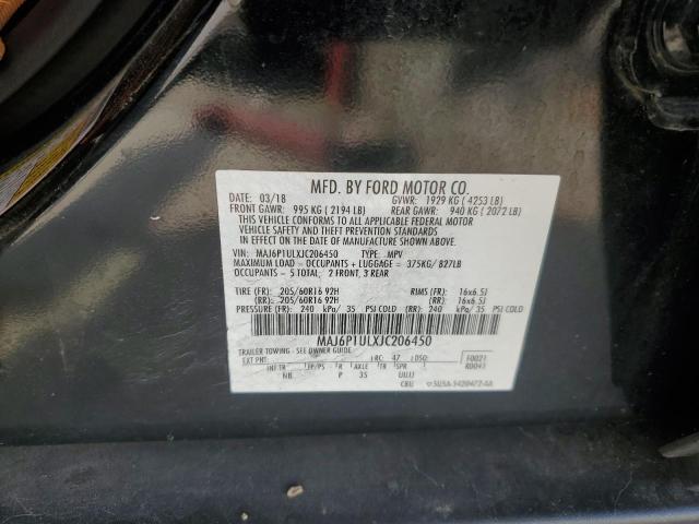 MAJ6P1ULXJC206450 - 2018 FORD ECOSPORT SE Czarny zdjęcie 14