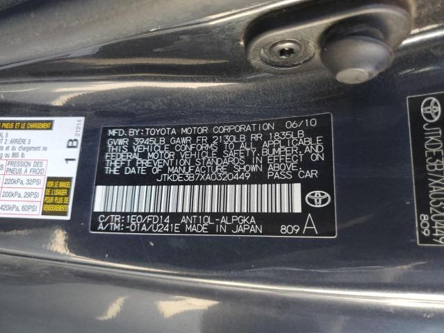 JTKDE3B7XA0320449 - 2010 TOYOTA SCION TC 蓝色 照片 13