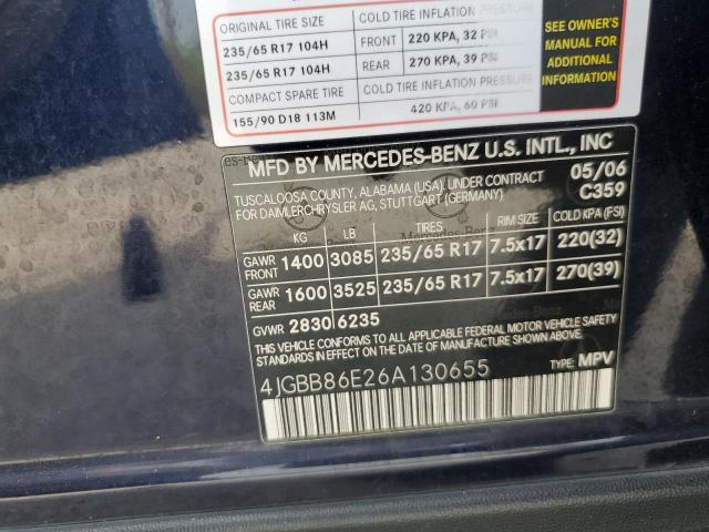 4JGBB86E26A130655 - 2006 MERCEDES-BENZ ML 350 BLUE photo 13