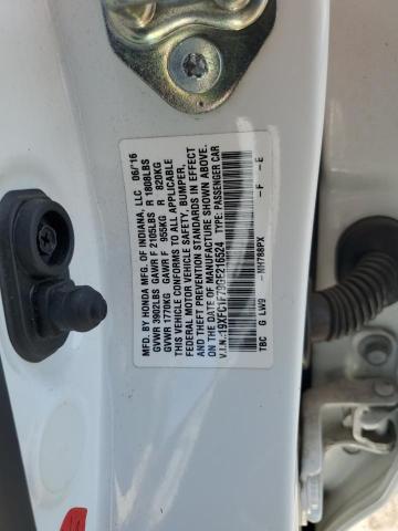 19XFC1F79GE216524 - 2016 HONDA CIVIC EXL თეთრი ფოტო 13