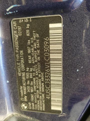 4USCJ3326VLC03096 - 1997 BMW Z3 2.8 BLUE photo 12