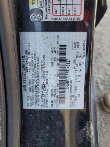 3FAHP07Z57R146137 - 2007 FORD FUSION SE BLACK photo 12