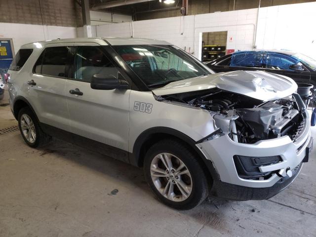 1FM5K8AR7GGD31943 - 2016 FORD EXPLORER POLICE INTERCEPTOR SILVER photo 4