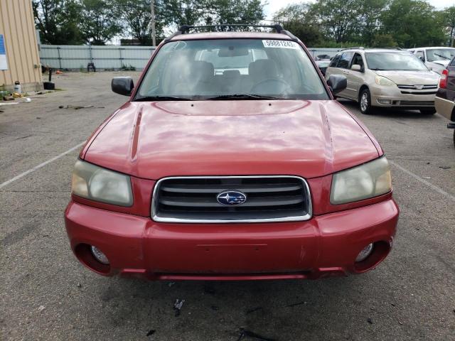 JF1SG65615H723262 - 2005 SUBARU FORESTER 2.5XS Կարմիր լուսանկար 5