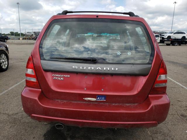 JF1SG65615H723262 - 2005 SUBARU FORESTER 2.5XS RED photo 6