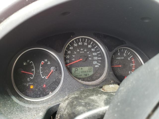 JF1SG65615H723262 - 2005 SUBARU FORESTER 2.5XS Կարմիր լուսանկար 9