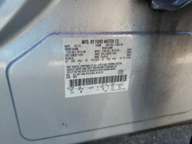 2LMTJ6LRXGBL41213 - 2016 LINCOLN MKX RESERVE Gümüş foto 12