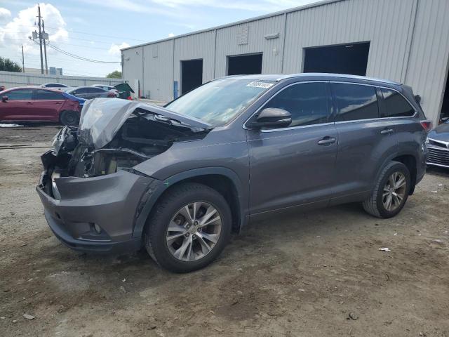 5TDKKRFH1FS100750 - 2015 TOYOTA HIGHLANDER XLE Մոխրագույն լուսանկար 1