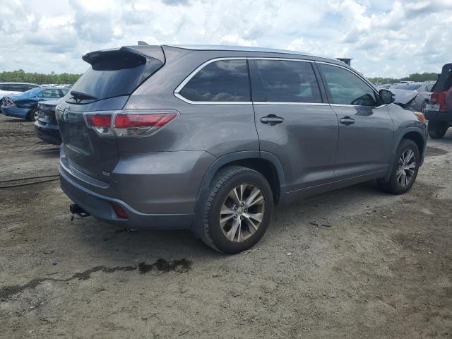 5TDKKRFH1FS100750 - 2015 TOYOTA HIGHLANDER XLE Մոխրագույն լուսանկար 3