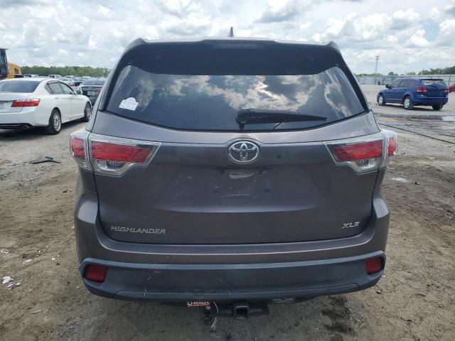5TDKKRFH1FS100750 - 2015 TOYOTA HIGHLANDER XLE Մոխրագույն լուսանկար 6