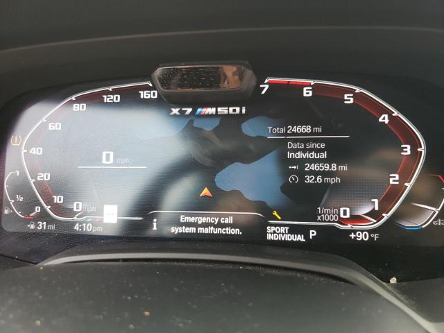 5UXCX6C04N9M54079 - 2022 BMW X7 M50I BLUE photo 9