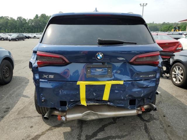 5UXCR6C00N9K12996 - 2022 BMW X5 XDRIVE40I BLUE photo 6
