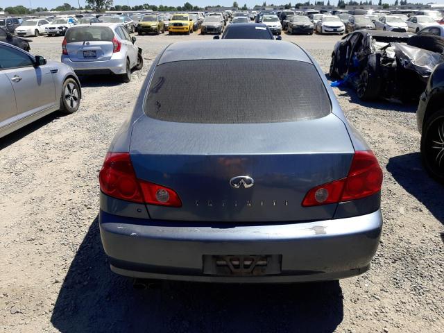 JNKCV51E76M506124 - 2006 INFINITI G35 TURQUOISE photo 6