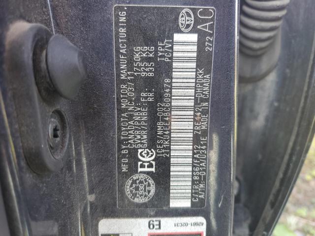 2T1KU4EE4BC609478 - 2011 TOYOTA MATRIX BLUE photo 12
