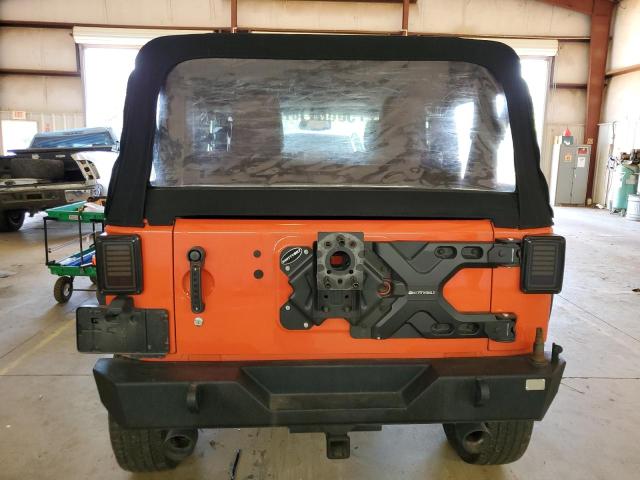 1C4AJWAG3FL605654 - 2015 JEEP WRANGLER SPORT ORANGE photo 6