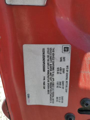 1G2WJ52K2VF233938 - 1997 PONTIAC GRAND PRIX SE წითელი ფოტო 12