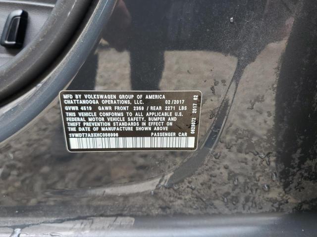 1VWDT7A3XHC056996 - 2017 VOLKSWAGEN PASSAT R-LINE Boz foto 12