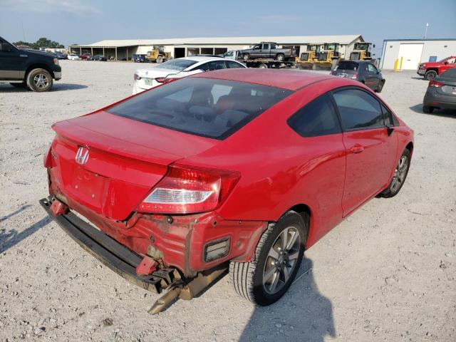 2HGFG3B50DH529046 - 2013 HONDA CIVIC LX RED photo 4