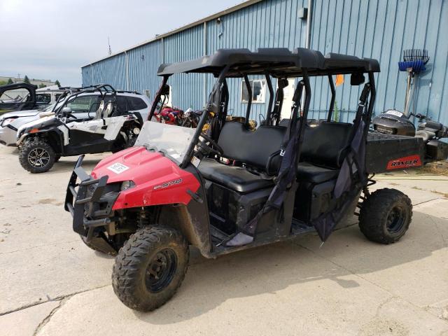 4XAWH57A7EE235981 - 2014 POLARIS RANGER 570 CREW RED photo 2