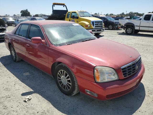 1G6KE57Y34U121299 - 2004 CADILLAC DEVILLE DHS RED photo 4