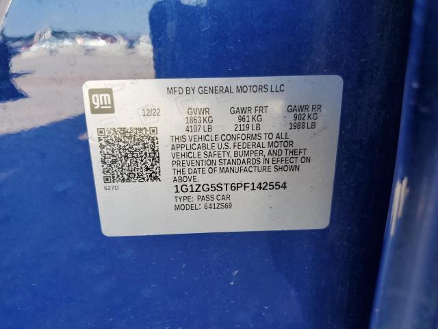 1G1ZG5ST6PF142554 - 2023 CHEVROLET MALIBU RS BLUE photo 13