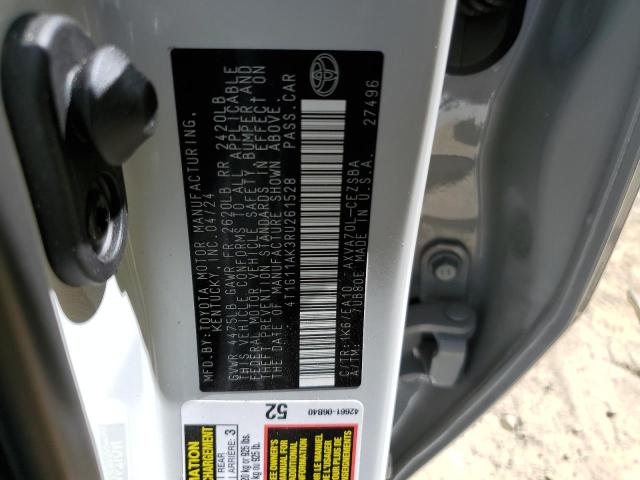 4T1G11AK3RU261528 - 2024 TOYOTA CAMRY SE NIGHT SHADE BLUE photo 12