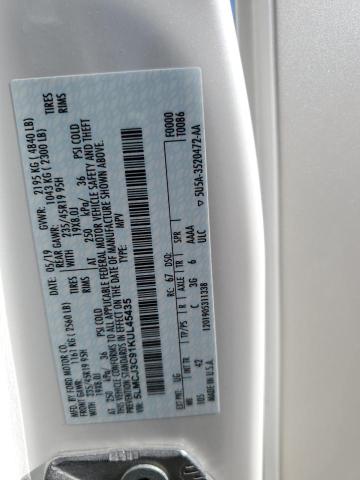 5LMCJ3C91KUL45435 - 2019 LINCOLN MKC RESERVE WHITE photo 12