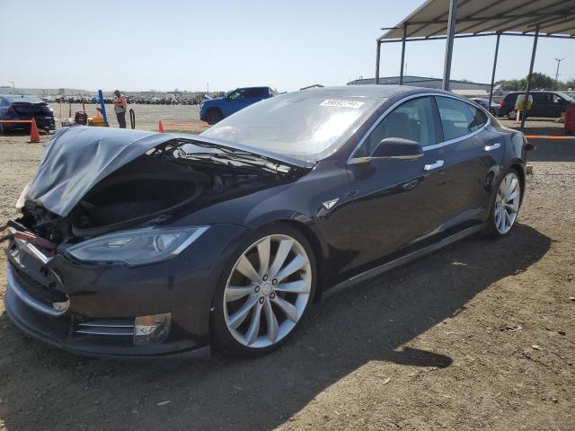 5YJSA1H15EFP34408 - 2014 TESLA MODEL S BLUE photo 1