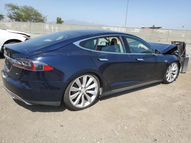 5YJSA1H15EFP34408 - 2014 TESLA MODEL S BLUE photo 3