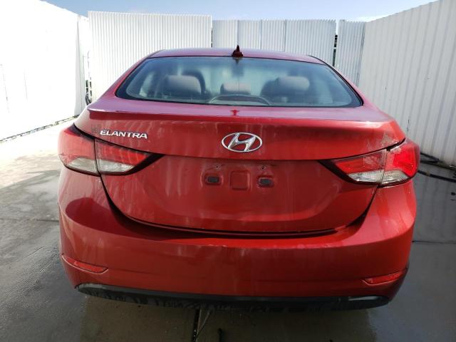 KMHDH4AE4GU643638 - 2016 HYUNDAI ELANTRA SE RED photo 6