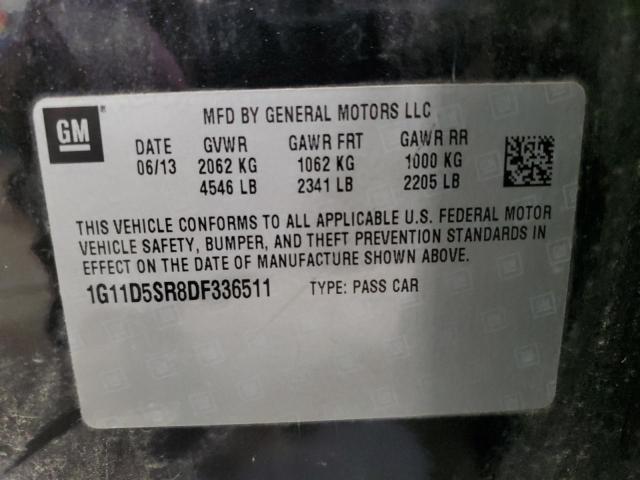 1G11D5SR8DF336511 - 2013 CHEVROLET MALIBU 1LT 黑色 照片 12