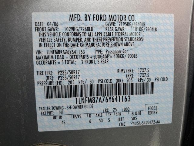 1LNFM87A76Y641163 - 2006 LINCOLN LS 银色 照片 13